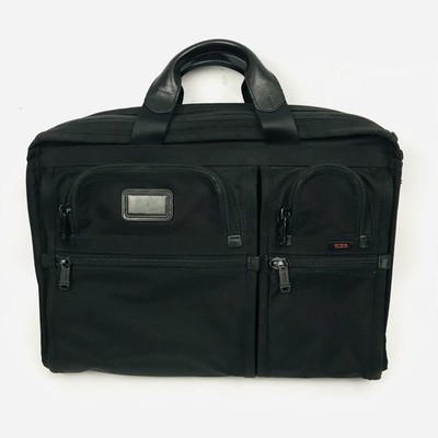 TUMI Alpha 17'' Briefcase Black Ballistic Nylon 26114DH EUC No Shoulder Strap