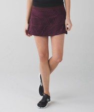 Lululemon Pace Rival Skirt 4 Shifted Horizon Red Grape Black Tennis Skort