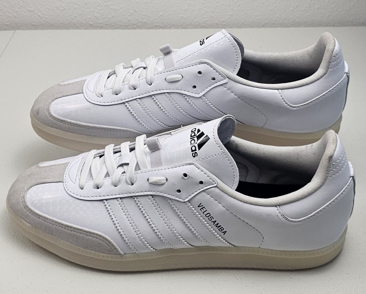 Size 11_ Adidas Velosamba Vegan SPD Pedals Bike White Sparkle