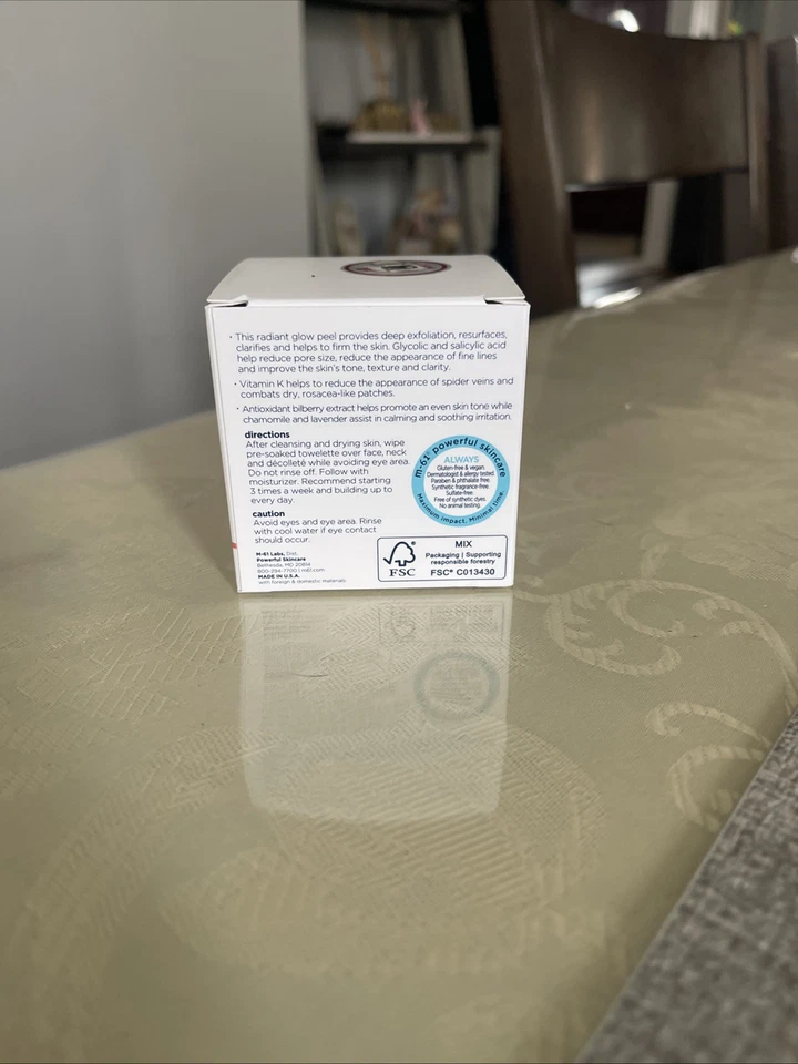 M-61 Power Glow Peel 1 Minute 1 Step Exfoliating Facial Peel 30 Treatments - Image 3 of 4