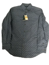 perry ellis shirt mens Graphic Print Sport, Navy, S