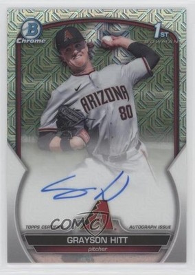 2023 Bowman Draft Chrome Prospect HTA Choice Refractor Grayson Hitt Auto 14mg