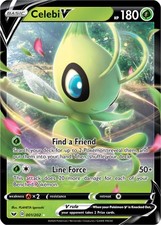 1x Celebi V - 001/202 - Ultra Rare NM-Mint Pokemon SWSH01 - Sword and Shield Bas