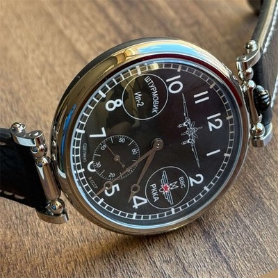 Watch Mechanical Wrist Molniya Pilot Men's USSR Molnja Vintage Aviation Russian