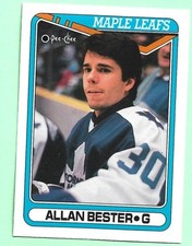 (1) ALLAN BESTER 1990-91 O-PEE-CHEE   # 32 LEAFS GOALIE  NM (M9346)