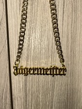 J&auml;germeister  Goldkette Schriftzug Deko Kette