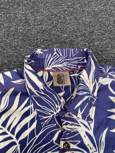 Kai-Veikau Premium Blue White Floral Hawaiian Aloha Shirt Mens Size XL - Bild 7 von 14