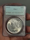 1923- P Peace Silver Dollar PCGS MS63 OGH