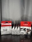 Canon Pixma 221 Gray Ink Cartridge 4X Pixma 226 Black NEW