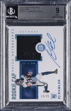 2020 PANINI ENCASED SAPPHIRE,  HAT,  AU,  19/25 #120 K.J. HAMLER BGS 9