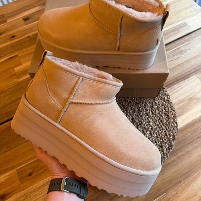 UGG Classic Ultra Mini Plateau Stiefel Driftwood (Damen) (1135092-DRI) UK 7 US 9