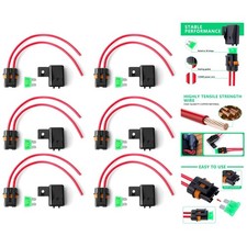 ATV/AUTO 12V Waterproof Fuse Holder 6 Pack with 30A Fuses - Durable Protection