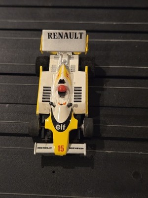Vtg Vintage Tyco Renault/Elf Indy #15 White/Yellow Ho Slot Car Complete 
