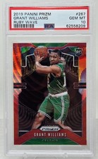 2019 Prizm GRANT WILLIAMS Ruby Wave Refractor Rookie Card PSA 10 Gem Mint. rookie card picture