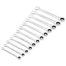 Image of Draper Draper HI-TORQ Metric Ratchet Combination Spanner Set (12 Piece)