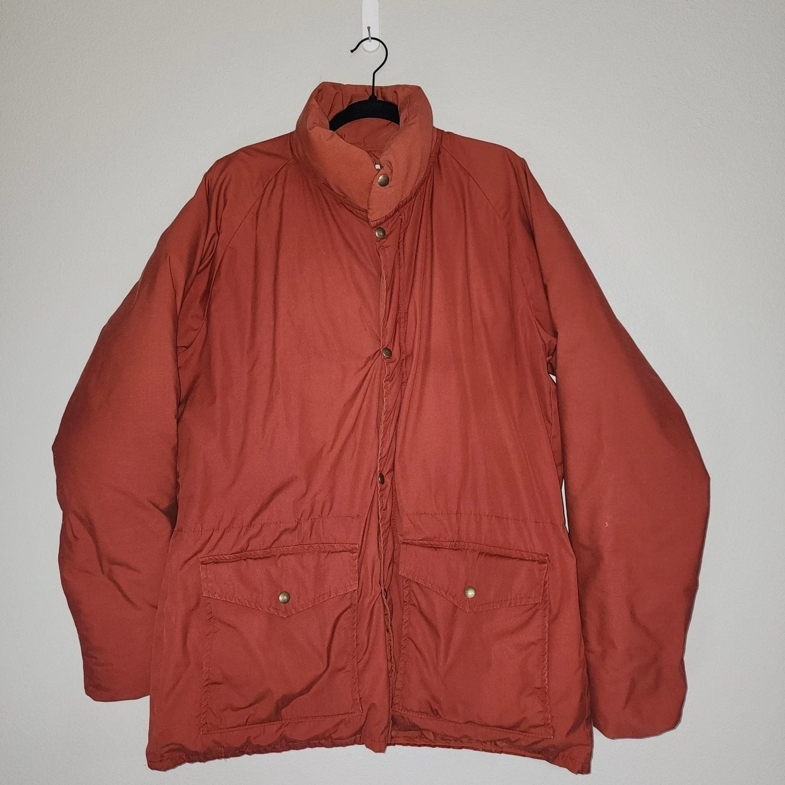 Vintage Sunshine Mountain Products Burnt Orange Goose Down Puffer Jacket Size XL