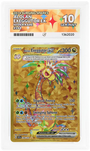 Alolan Exeggutor ex graded ACE 10 for sale on eBay