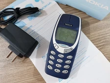 Nokia 3310 - (Unlocked) 2G  - 16 MB - Blue - Rare Cellphone -For collectors