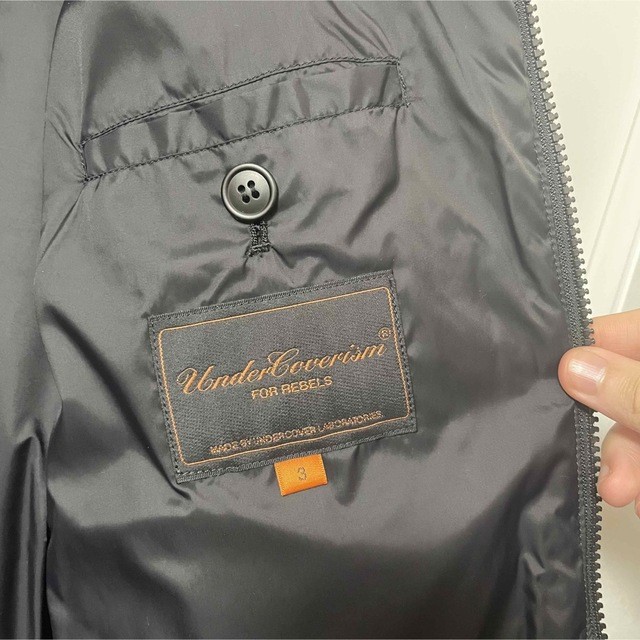 Undercover Down Varsity Jacket Docking Leather 3 … - image 3