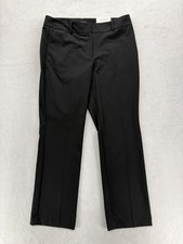 Ann Taylor Factory Pants Womens 12 Black The Straight Signature Dress Trouser