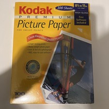 New Kodak Premium High Gloss Picture Paper 8.5" X 11" 100 Sheets Heavy Weight