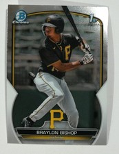 2023 Bowman #BCP-90 Braylon Bishop Chrome Prospects Pittsburgh Pirates Baseball