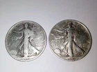 1918 & 1945 United States Walking Liberty 90% Silver Coin Lot of 2