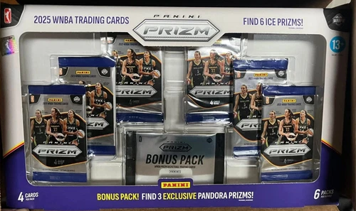 2025 Panini Prizm WNBA Trading Cards Costco Box 6 packs + 1 bonuspack NEW SEALED