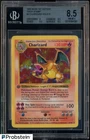 1999 Pokemon Base 1st Edition Shadowless Thick Stamp #4 Charizard Holo BGS 8.5