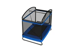 4x6ft Outdoor Square Trampoline for Kids & Adults, Tumbling Jump Mat