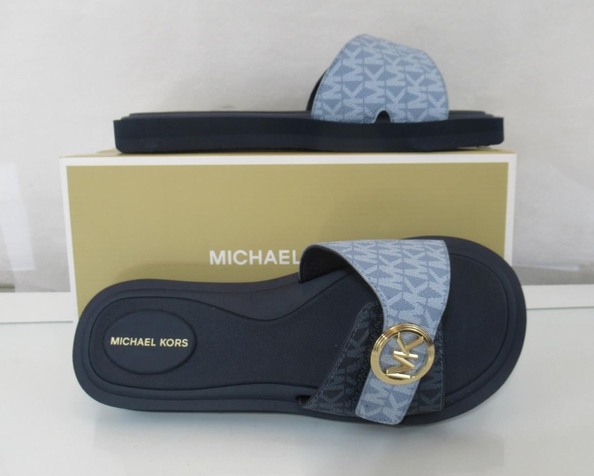 Michael Kors MK Pool Slide Sandal MK Signature Flat Comfort  display picture 1