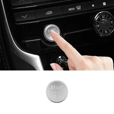 1PCS Silver Alloy Start Button Ignition For Jaguar XE 2016~2019 Switch Ring Trim