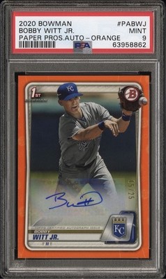 2020 Bowman - Prospects Autographs Bobby Witt Jr. #PA-BWJ Orange /25 