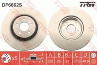 2X Trw DF6662S Bremsscheibe FüR Ford