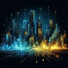 Digital Image Picture Photo Wallpaper Background AI Art Future Cityscape Neon 3