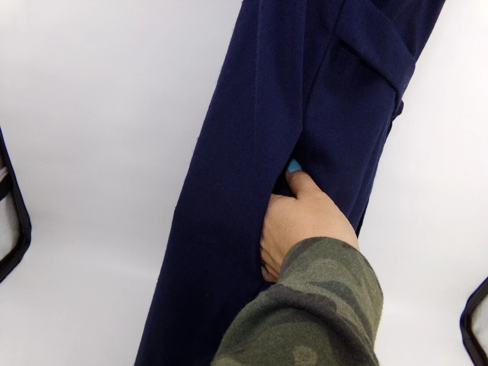 Vintage Motherhood Work Career Maternity Dress —Small EUC navy blue sleeveless - Image 4 of 4