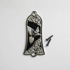 Hand engraved Hummingbird aluminum truss rod cover fits most Gibson guitars