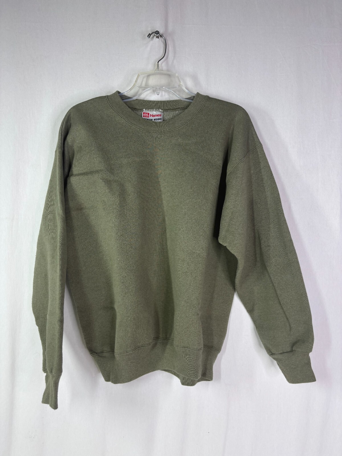 Hanes Dark Green Premium Long Sleeve Cotton Shirt