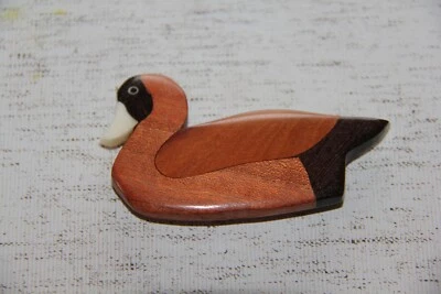 Magnets en bois précieux marqueterie Canard fabrication artisanal Argentine - Photo 1/3