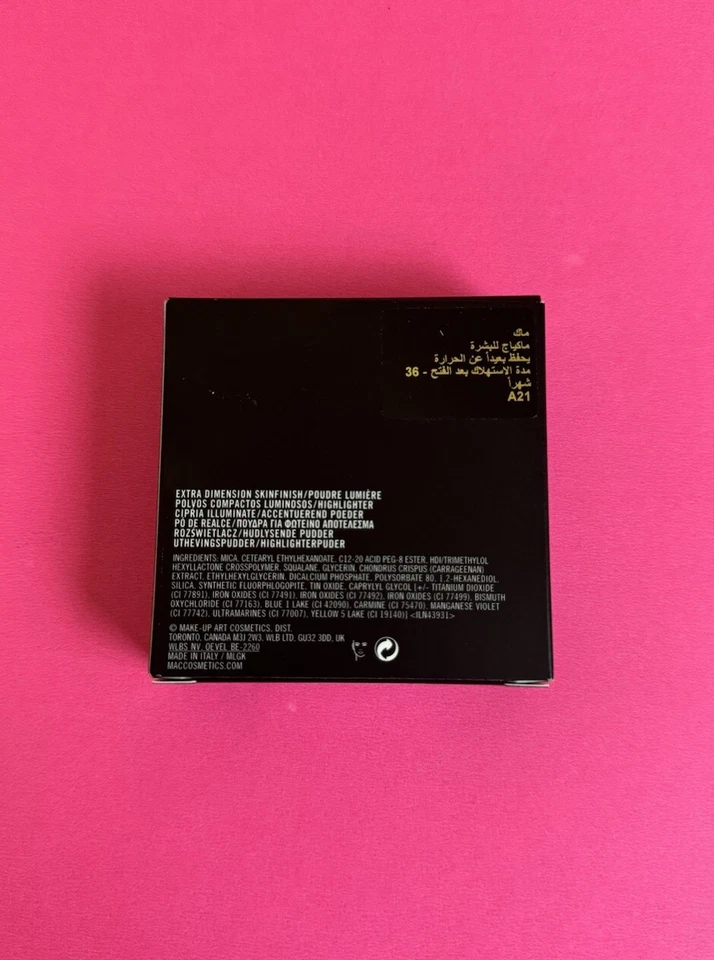 MAC Iridescent Extra Dimension Skin Finish Soft Frost 9g /.31oz NEW - Image 2 of 3