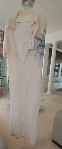 NWT Ferragamo Womens One Shoulder Maxi Flower Summer Dress SIZE 38 - Picture 2 of 12
