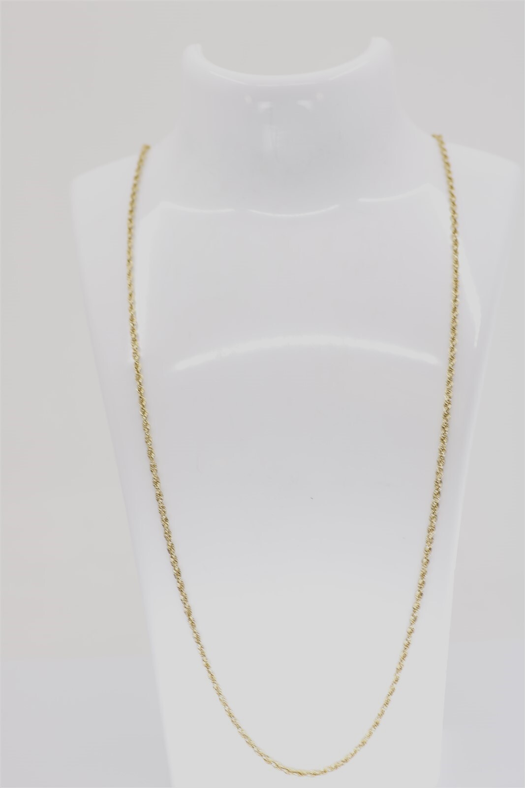 14K Yellow Gold Vintage 22.25 Inch Rope Necklace