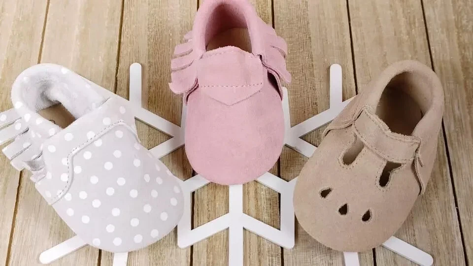 Mocasines bebé cuero Foto 3 de 4