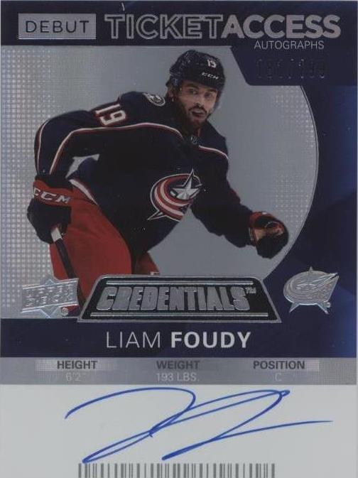 2022-23 Upper Deck Credentials - Liam Foudy #DTAA-LF - 1 of 1