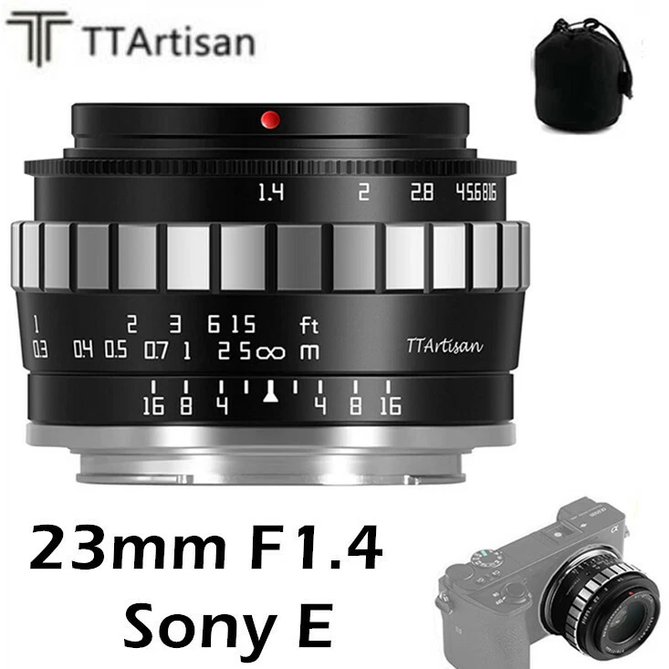 TTArtisan 23mm F1.4 APS-C Lens for Sony E mount Camera A5500 A6000 a6300 a6400 TTArtisan 23mm F1.4 APS-C Lens for Sony E mount Camera A5500 A6000 a6300 a6400