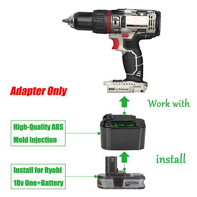 Adapter Suitable for Ryobi 18v Li-lon Batteries To for Porter-Cable