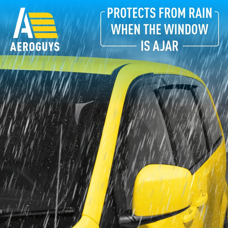 Protectores de lluvia viseras de ventilación para Dodge Grand Caravan 2008-2020 Foto 3 de 4