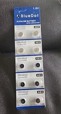 Blue Dot Alkaline Battery- Extra Long Battery- AG13 - 1.5 V- 10 Pack- Watch 