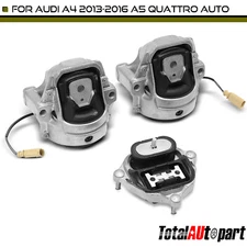 3Pcs Engine Motor Mount & Transmission Mount for Audi A4 13-16 A5 Quattro Auto