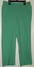 Alfred Dunner Women Petites Size 10P Green Polyester Pull On Pants